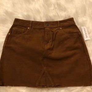 PACSUN brown jean skirt